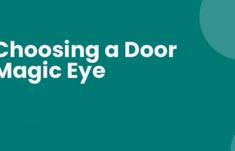 Brass door magic eye fitted at eye level on a wooden main door